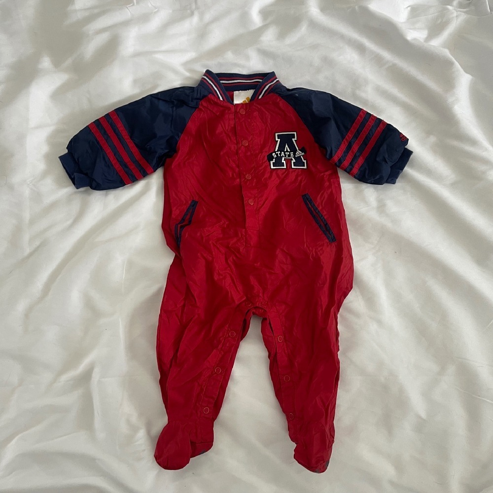 Vintage 90s Adidas Three Stripe Adidas State Long‎ Sleeve Onesie